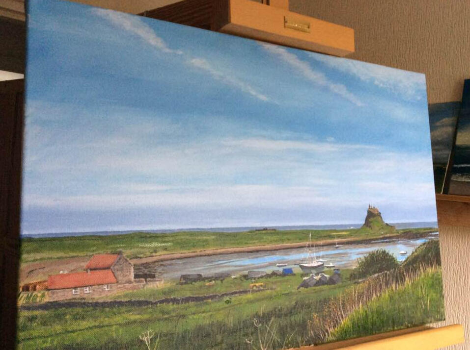 Northumberland Coastline Oil Painting Northumberland Coastline Oil Painting - Lynne Turner Art